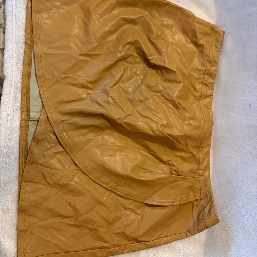 Tan Mini Skirt